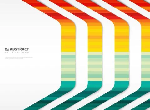 Abstract stripe line tech summer colorful pattern with cover copy space. Stock Illustration