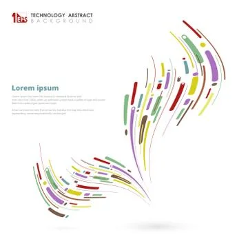 Abstract stripe lines pattern of technology design style background. Stock Illustration