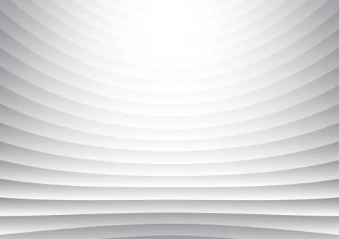 Abstract stripe pattern horizontal curve lines white and gray background and Stock Illustration