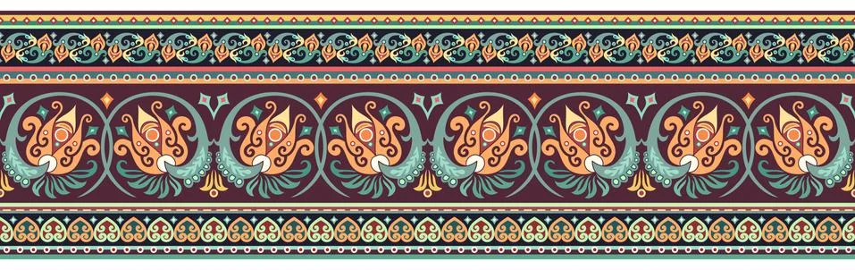 Abstract stripe pattern, ornamental background Stock Illustration