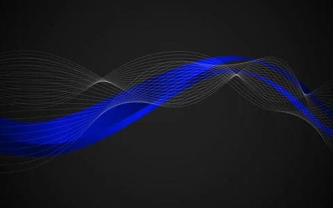 Abstract striped background. Minimalist pattern with wavy lines. Futuristic.. Stock Illustration