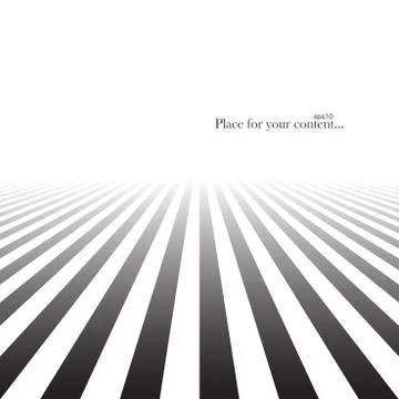 Abstract striped background with perspective. Stockillustratie