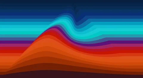 Abstract striped background with wave. Vector wallpaper Stock Illustration