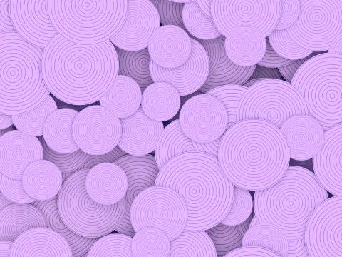 Abstract striped circles pattern for graphic design. 3d rendering illustration Stock Illustration