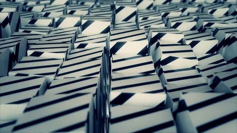 Abstract striped cubes. Stock Footage 82475114