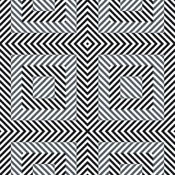 Abstract Striped Geometric Vector Seamless Pattern Stock Illustration