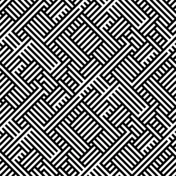 Abstract Striped Geometric Vector Seamless Pattern Stock Illustration