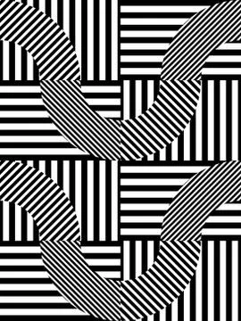 Abstract Striped Geometric Vector Seamless Pattern Stock Illustration