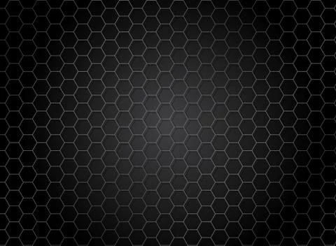 Abstract striped hexagon pattern on dark background. Metal texture. イラスト素材