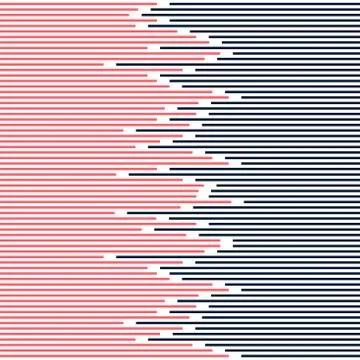 Abstract striped lines pattern dark blue and pink on white background texture Illustrazione stock