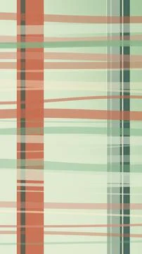 An abstract striped pattern with soft pastel green, beige, and coral blocks.. Stock Illustration
