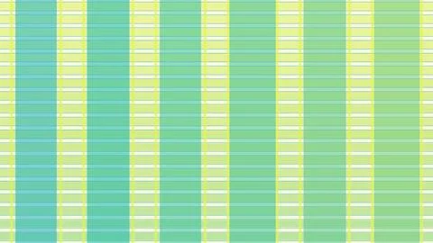 Abstract striped pattern with teal and lime-green vertical bands and yellow.. Illustrazione stock