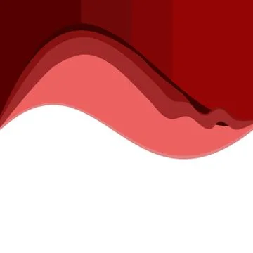 Abstract striped red wavy background with clear space for text (eps) Stock Illustration