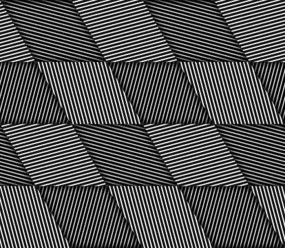 Abstract Striped Rhombuses Geometric Vector Seamless Pattern Stock Illustration
