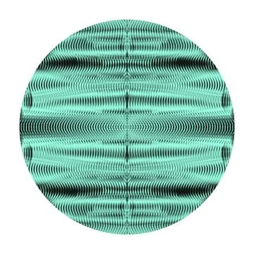 Abstract striped round element of design with wavy lines. Stock Illustration