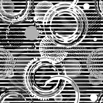 Abstract striped seamless pattern . Creative vector background with geometric 스톡 일러스트