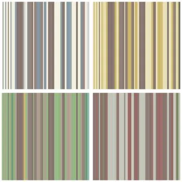 Abstract Striped Seamless Pattern Set Stock Illustration