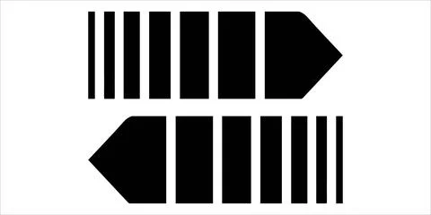 Abstract Striped Segmented Speed Arrow Set 스톡 일러스트