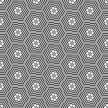 Abstract striped shapes. Seamless vector pattern. 库存插图