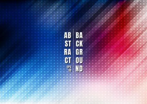 Abstract striped smooth motion blurred blue and red diagonal background with Stock Illustration