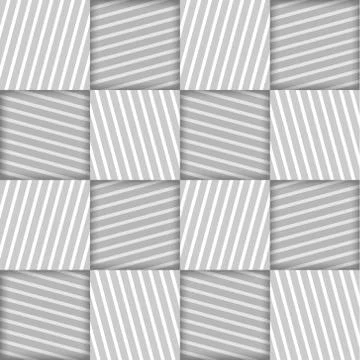 Abstract Striped Squares Geometric Vector Seamless Pattern Stock Illustration