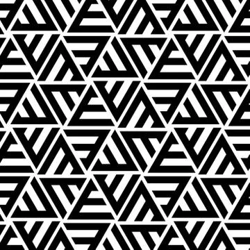 Abstract Striped Triangular Vector Seamless Pattern Stock Illustration
