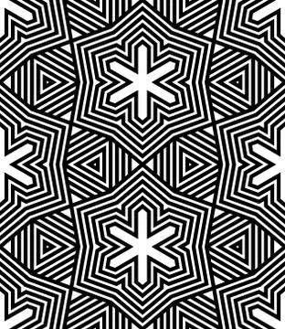 Abstract Striped Vector Seamless Pattern Stock Illustration