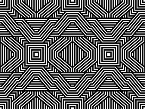 Abstract Striped Vector Seamless Pattern Stock Illustration