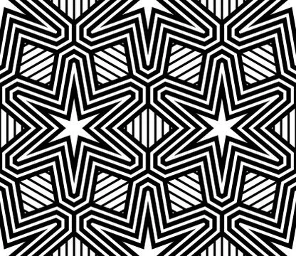 Abstract Striped Vector Seamless Pattern Stock Illustration