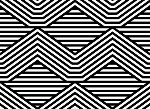 Abstract Striped Vector Seamless Pattern Stock Illustration