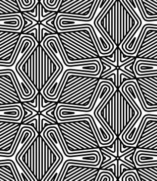 Abstract Striped Vector Seamless Pattern Stock Illustration