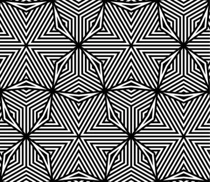 Abstract Striped Vector Seamless Pattern Stock Illustration