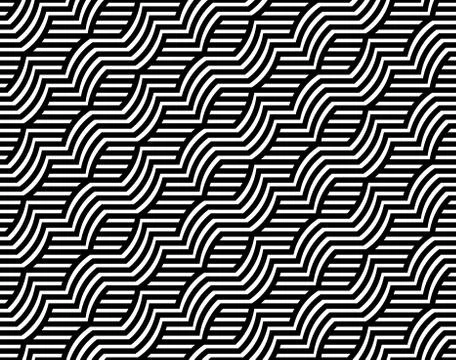 Abstract Striped Vector Seamless Pattern Illustrazione stock