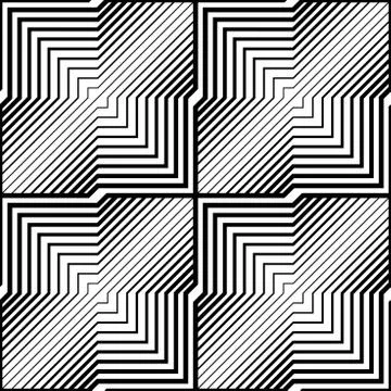 Abstract Striped Vector Seamless Pattern Stock Illustration