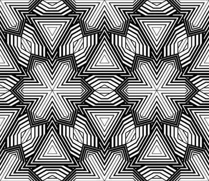 Abstract Striped Vector Seamless Pattern Stock Illustration