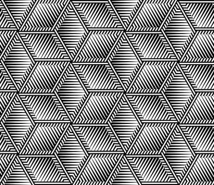 Abstract Striped Vector Seamless Pattern Stock Illustration