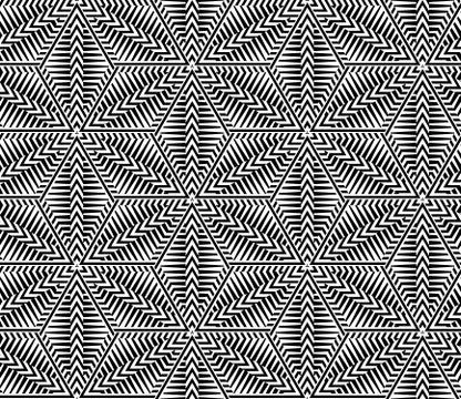 Abstract Striped Vector Seamless Pattern Stock Illustration