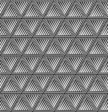 Abstract Striped Vector Seamless Pattern Stock Illustration