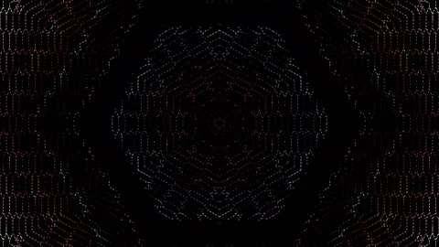 Abstract stripes and flashing with shining light dots. Animation with circles Stock-Footage 318525504