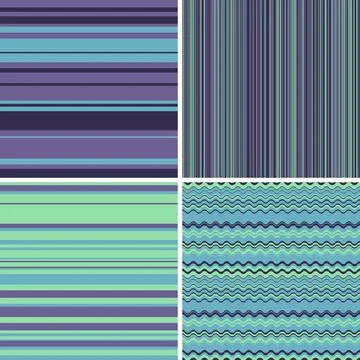 Abstract stripes background vector pack combining modern color palettes and l Stock Illustration