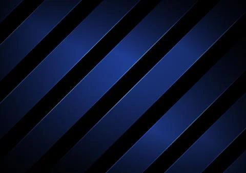 Abstract stripes geometric diagonal lines blue color with lighting on black b 스톡 일러스트