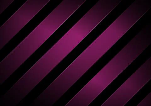Abstract stripes geometric diagonal lines pink color with lighting on black b イラスト素材
