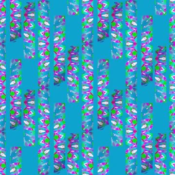 Abstract stripes pattern blue bright green purple magenta Stock Illustration