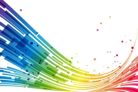 Abstract stripes rainbow background Stock Illustration