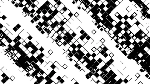 Abstract strips of square mosaic cells, matte mask Stockbeeldmateriaal 156769202