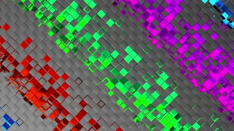 Abstract strips of square mosaic cells on carbon background Stockbeeldmateriaal 156769323