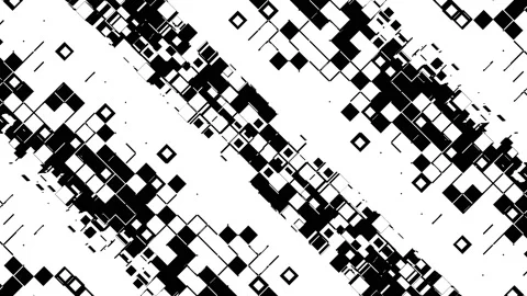 Abstract strips of square mosaic cells, matte mask Stock Footage 156769636