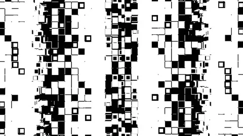 Abstract strips of square mosaic cells, matte mask Stock Footage 156770052