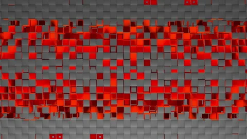 Abstract strips of square mosaic cells on carbon background Stock Footage 156770392
