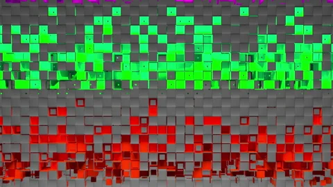 Abstract strips of square mosaic cells on carbon background Stock Footage 156770663
